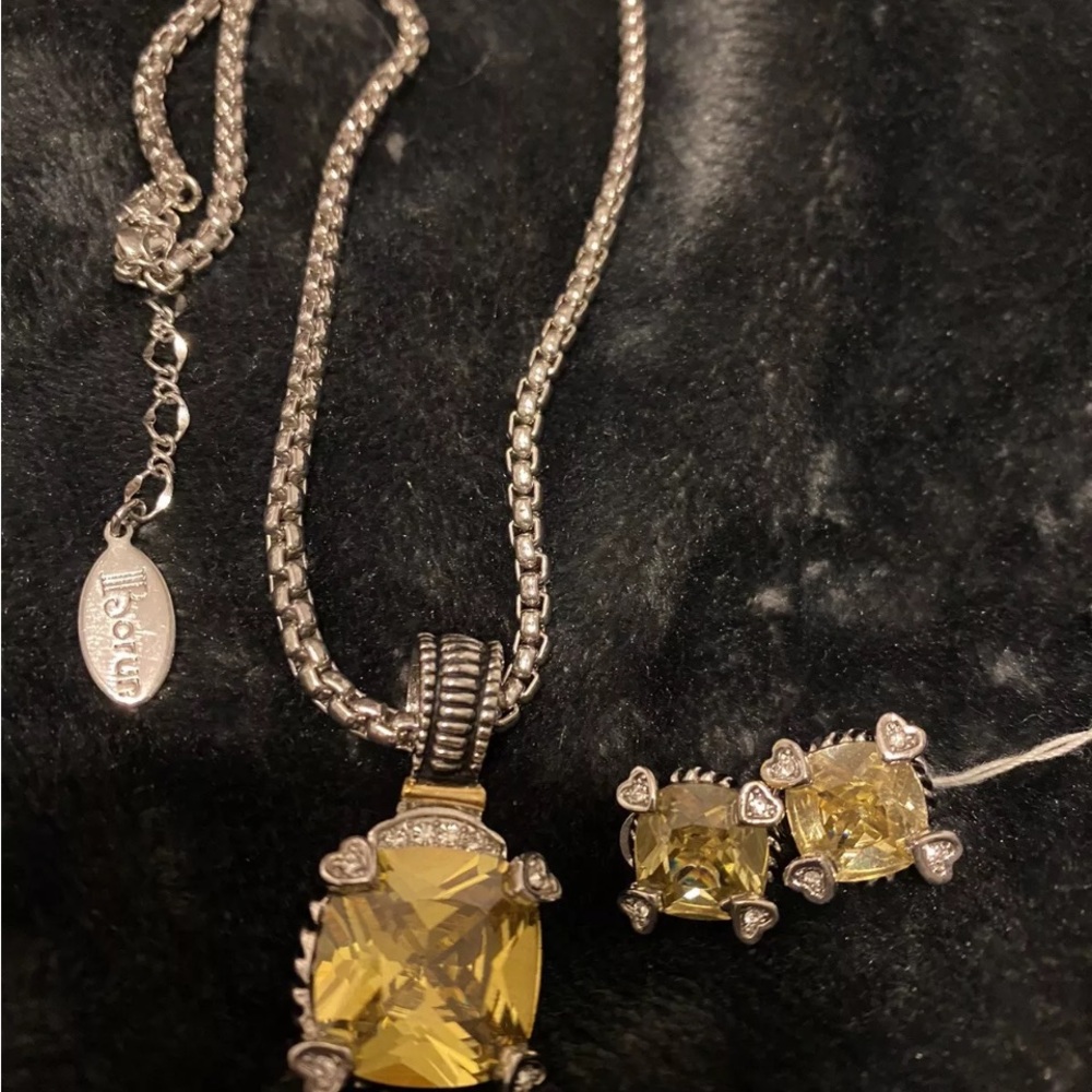 Antique jewelry set necklace and earrings very vintage jewelry set